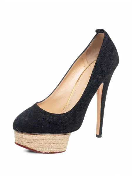 Pantofi cu toc Charlotte Olympia cu platformă negru