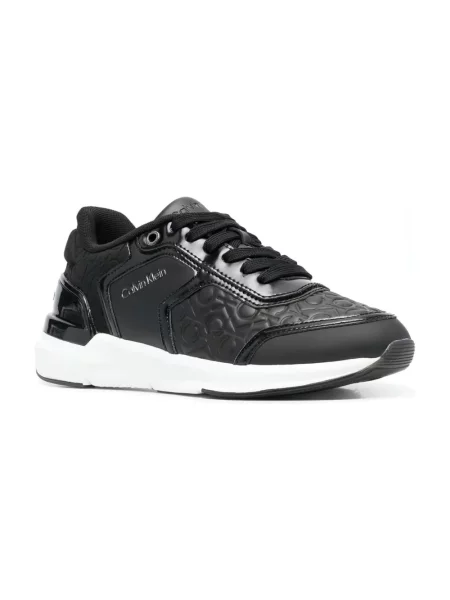 Sneakersy Calvin Klein skórzane czarne