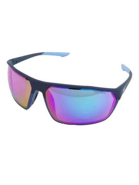 Ochelari de soare Nike cu cordon din jerseu cu imprimeu abstract gri