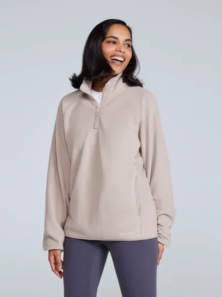 Stockholm — polar z zamkiem błyskawicznym Beige beżowy