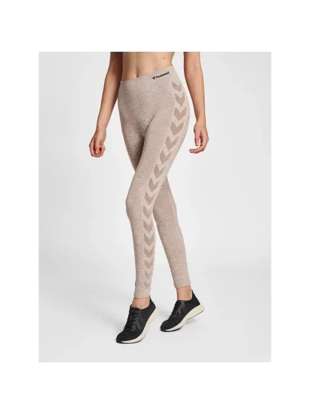 Legginsy mid-rise Hummel CI szare