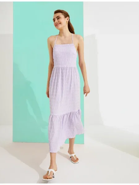 Rochie Koton în carouri gri