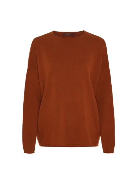 Sweter Btfcph z wełny merino brązowy