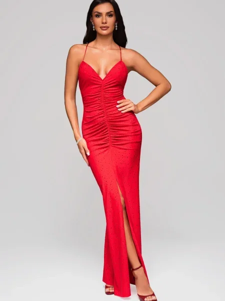 Odgovarati večernja haljina Edoti crvena