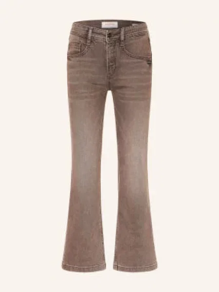 Gang Zkrácené Džíny 94 Amelie Kick brown authentic wash hnědé