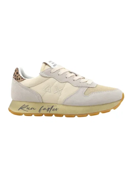 Sneakersy Sun68 skórzane retro beżowe