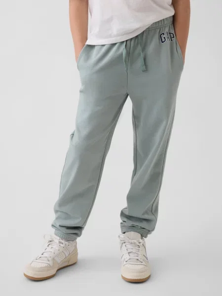 Pantaloni sport copii Gap alb