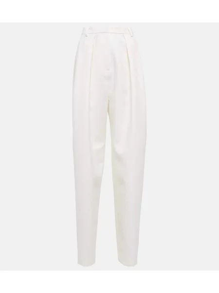 Pantaloni Magda Butrym de lână alb