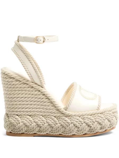 Espadrile Valentino Garavani cu pană alb