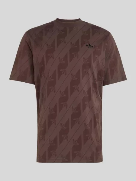 T-shirt o kroju regular fit z czystej bawełny z wzorem z logo na całej powierzchni Adidas Originals