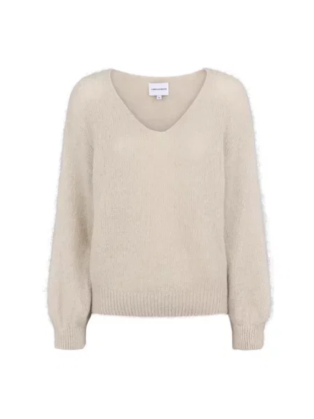 Sweter Americandreams wełniany beżowy