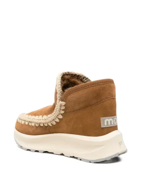 Sneakerși Mou din piele de căprioară maro