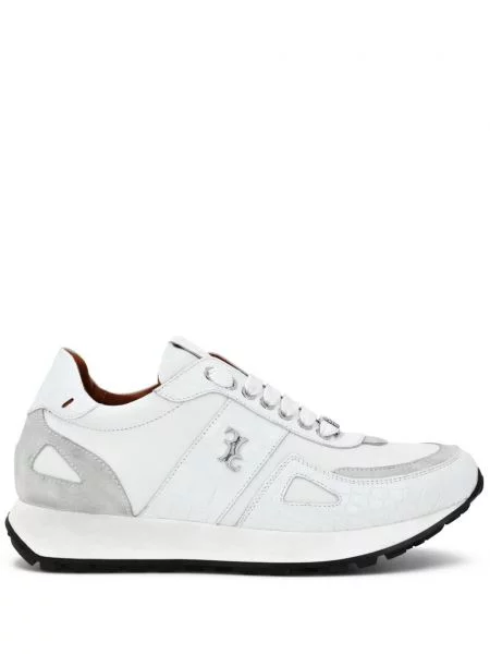 Кожени бягане маратонки Billionaire бяло