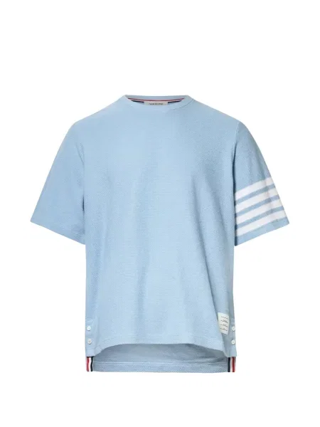 Tricou Thom Browne cu dungi albastru