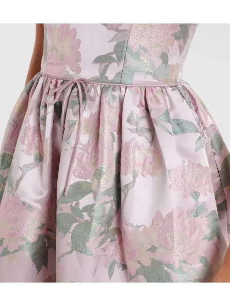 Rochie Markarian cu model floral de costum roz