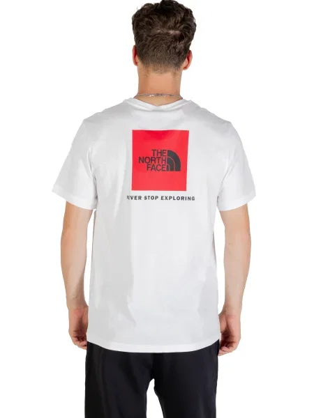 Koszulka sportowa The North Face z nadrukiem z krótkim rękawem biała