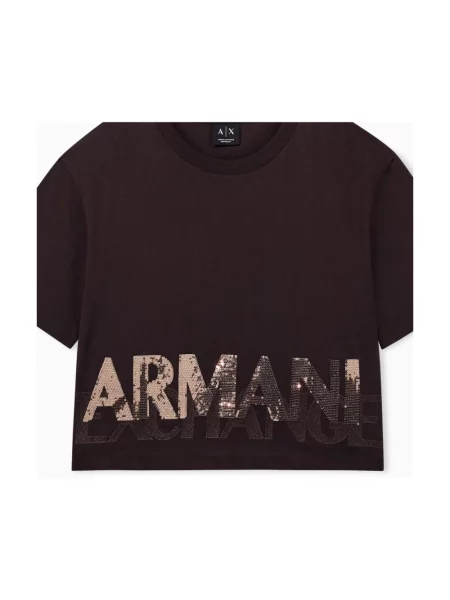 Koszulka Armani Exchange brązowa