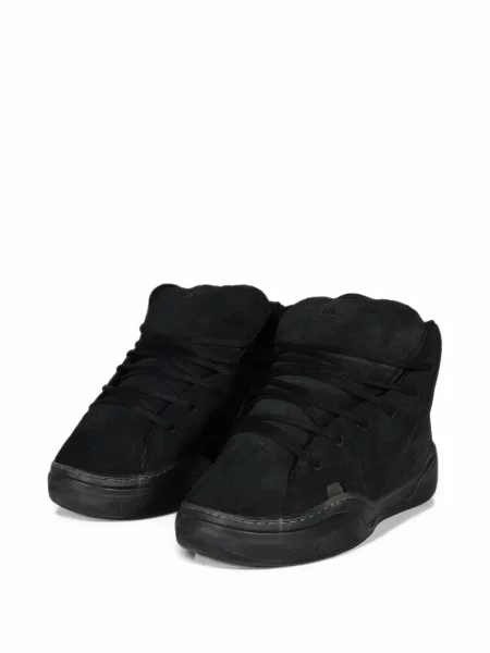 Sneakerși Erl din piele de căprioară negru