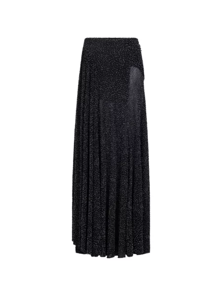Fusta maxi Rabanne asimetrică negru