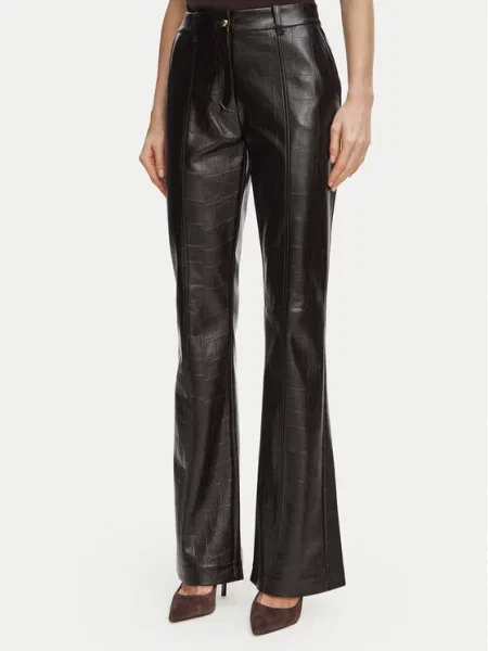 Брюки Marciano Guess из искусственной кожи коричневые