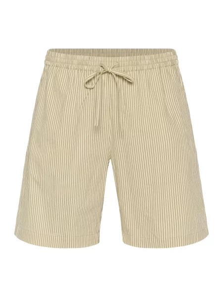 KAFFE CURVE Hlače KCnana ecru/prljavo / tamno bež bijela