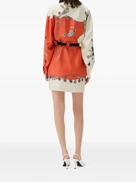 Rochie mini Versace de mătase portocaliu
