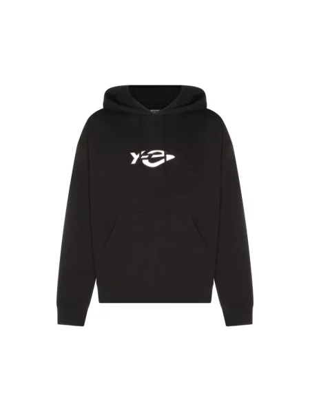 Bluza z kapturem Y-3 z kapturem frotte z logo czarna