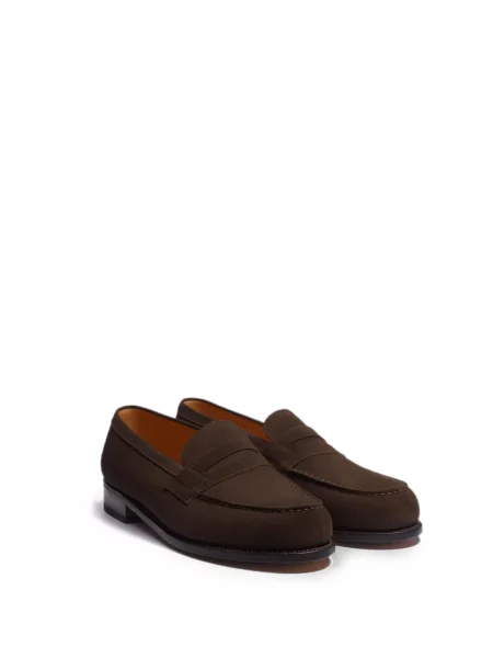 Pantofi loafer J.m. Weston din piele de căprioară maro