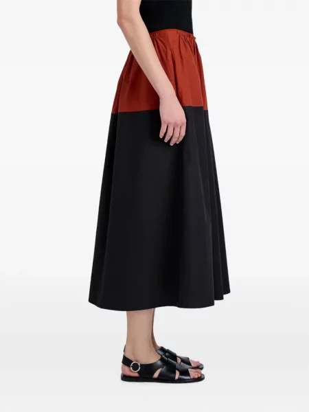 Fustă Proenza Schouler White Label din poplin alb