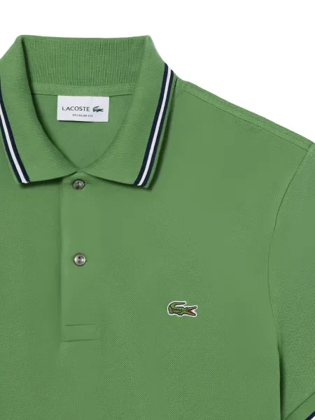 Gulerat polo Lacoste cu dungi verde