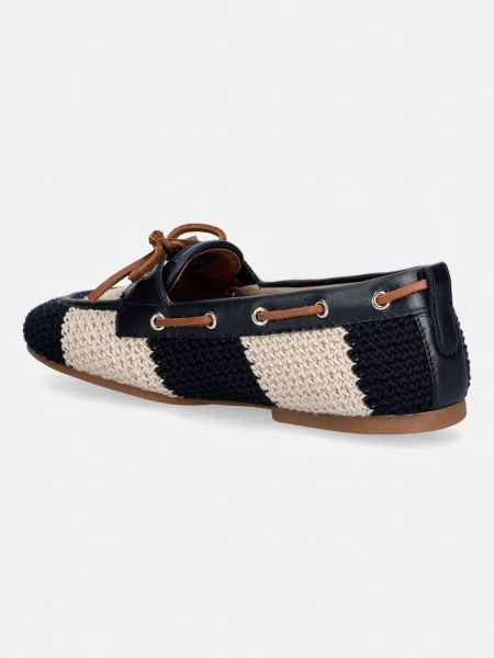 Tommy Hilfiger mokasyny TH FLEX BOAT SHOE CROCHET białe