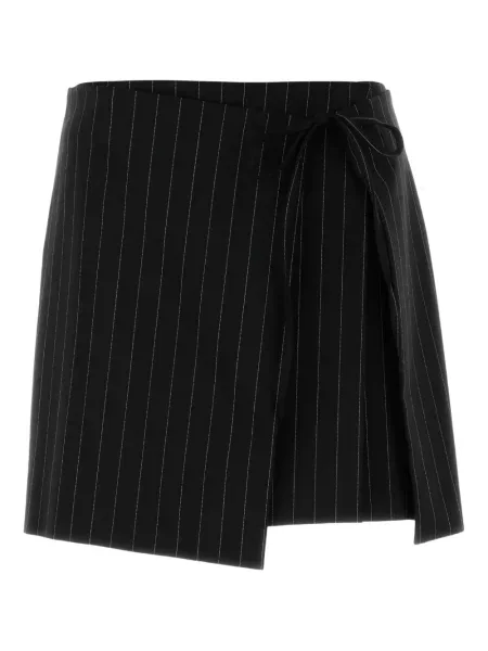 Fusta mini Sportmax cu broderie cu dungi negru