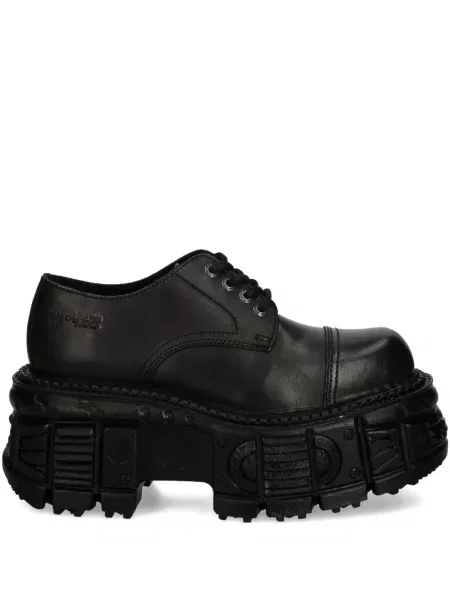 Pantofi New Rock cu șireturi din dantelă negru