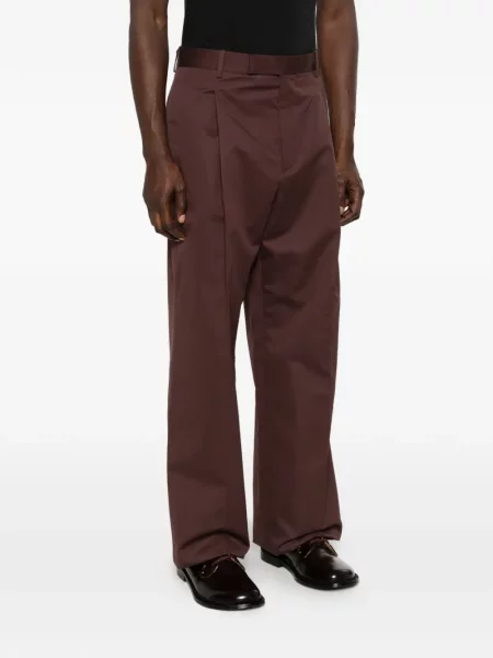 Pantaloni Jil Sander plisate maro