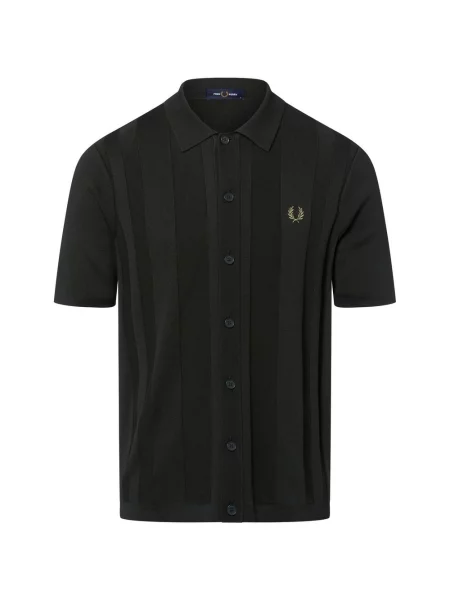 Fred Perry koszula casual Mężczyźni jednolity M zielony