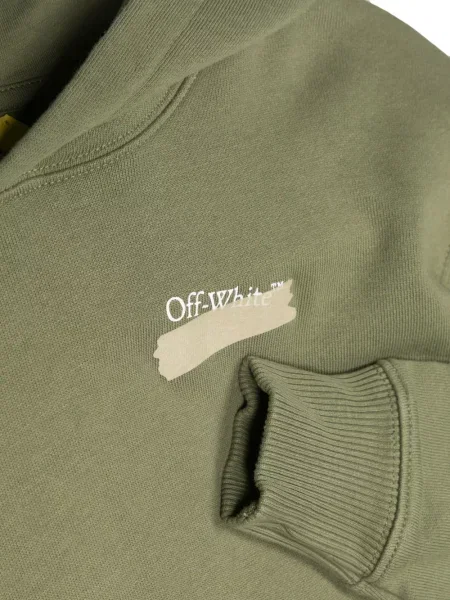 Dětska mikina s kapucí Off-white bílá