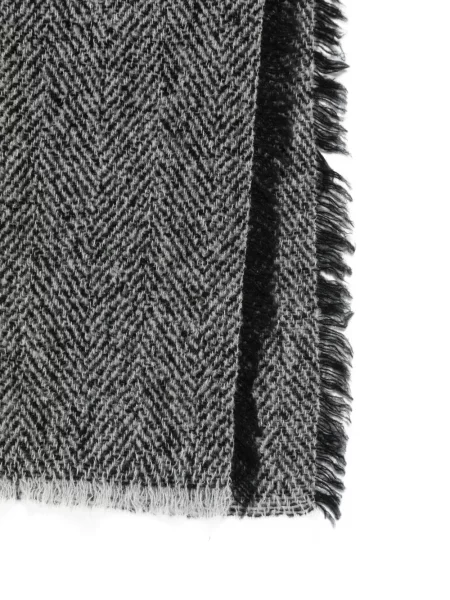 Fular Faliero Sarti cu model herringbone gri