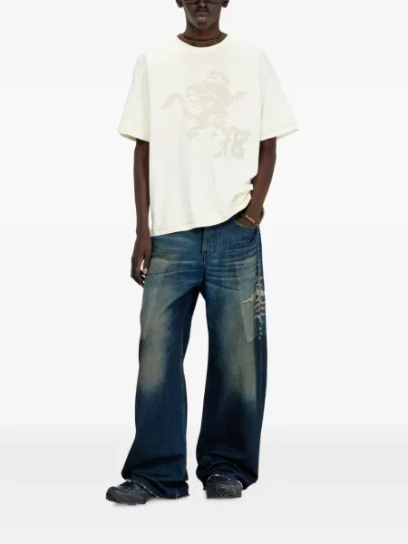 Tricou Diesel cu broderie alb