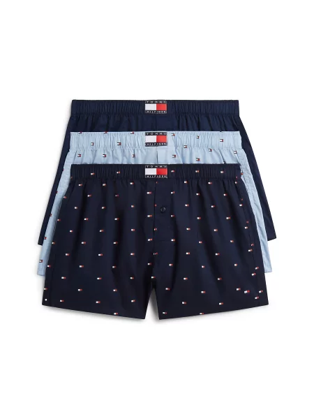 Tommy Hilfiger Underwear Boxeri Heritage bleumarin / albastru deschis / roșu alb