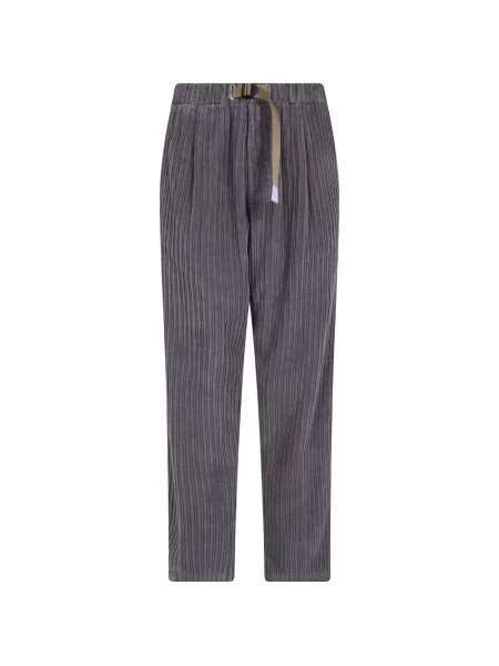 Cu centură pantaloni Whitesand de catifea cord gri