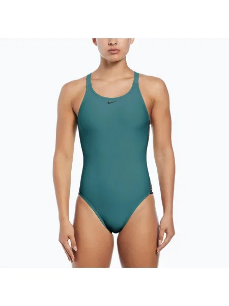 Costum de baie dintr-o singură piesă pentru femei Nike Logo Tape Fastback dusty cactus