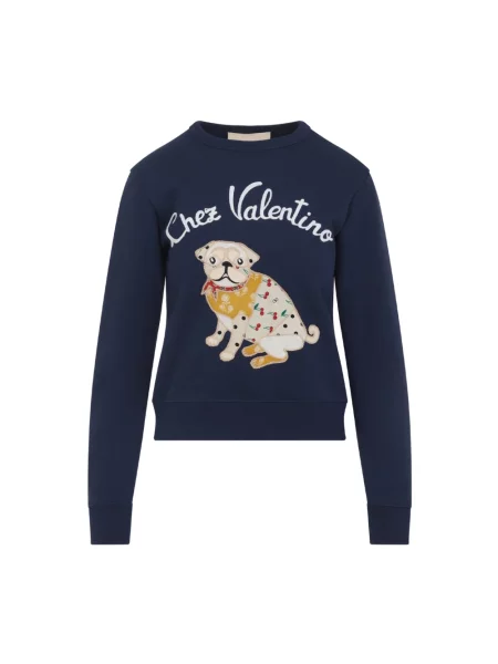 Lniana bluza Valentino niebieska