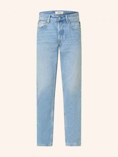 Replay Jeansy Grover Straight Fit blau niebieskie