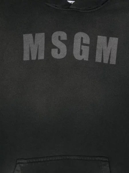 Bluza z kapturem dziecięca Msgm czarna