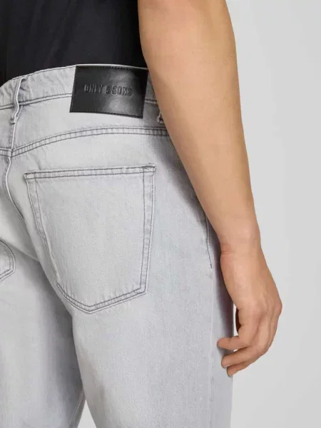 Jeansy o kroju straight fit z czystej bawełny model EDGE' Only & Sons