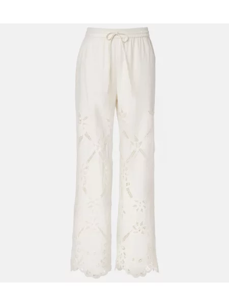 Pantaloni Veronica Beard de in alb