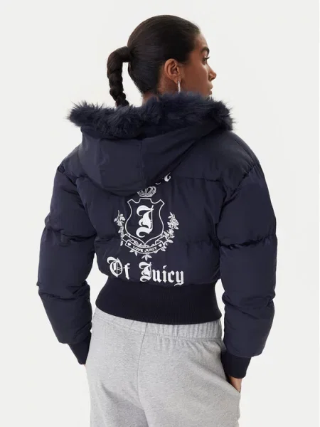 Juicy Couture Zimska jakna Mornarsko Oversize modra