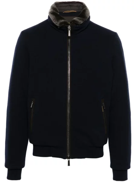 Geacă Moorer din fleece albastru