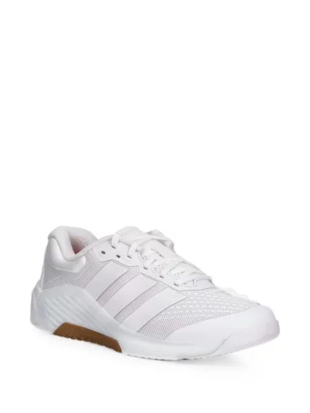 Geacă Adidas cu șireturi din piele de căprioară alb