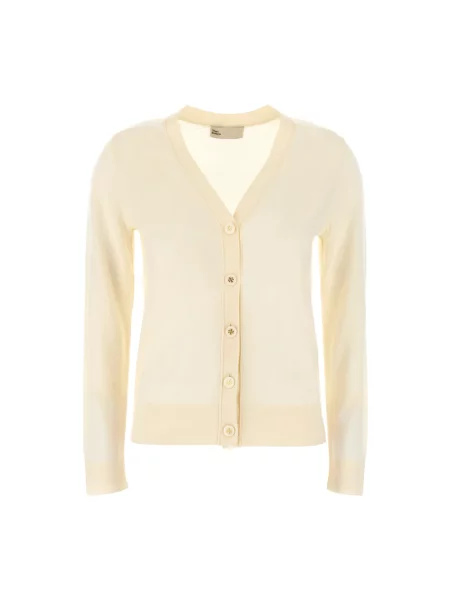 Kardigan Tory Burch wełniany beżowy